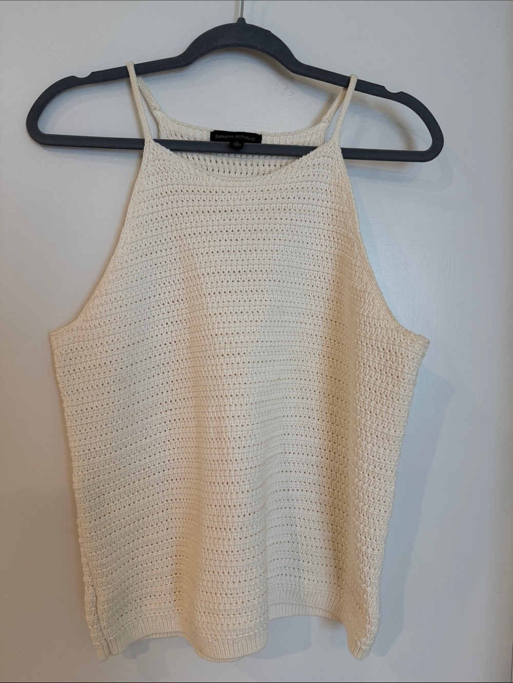 Banana Republic Cream Crochet Halter Camisole
